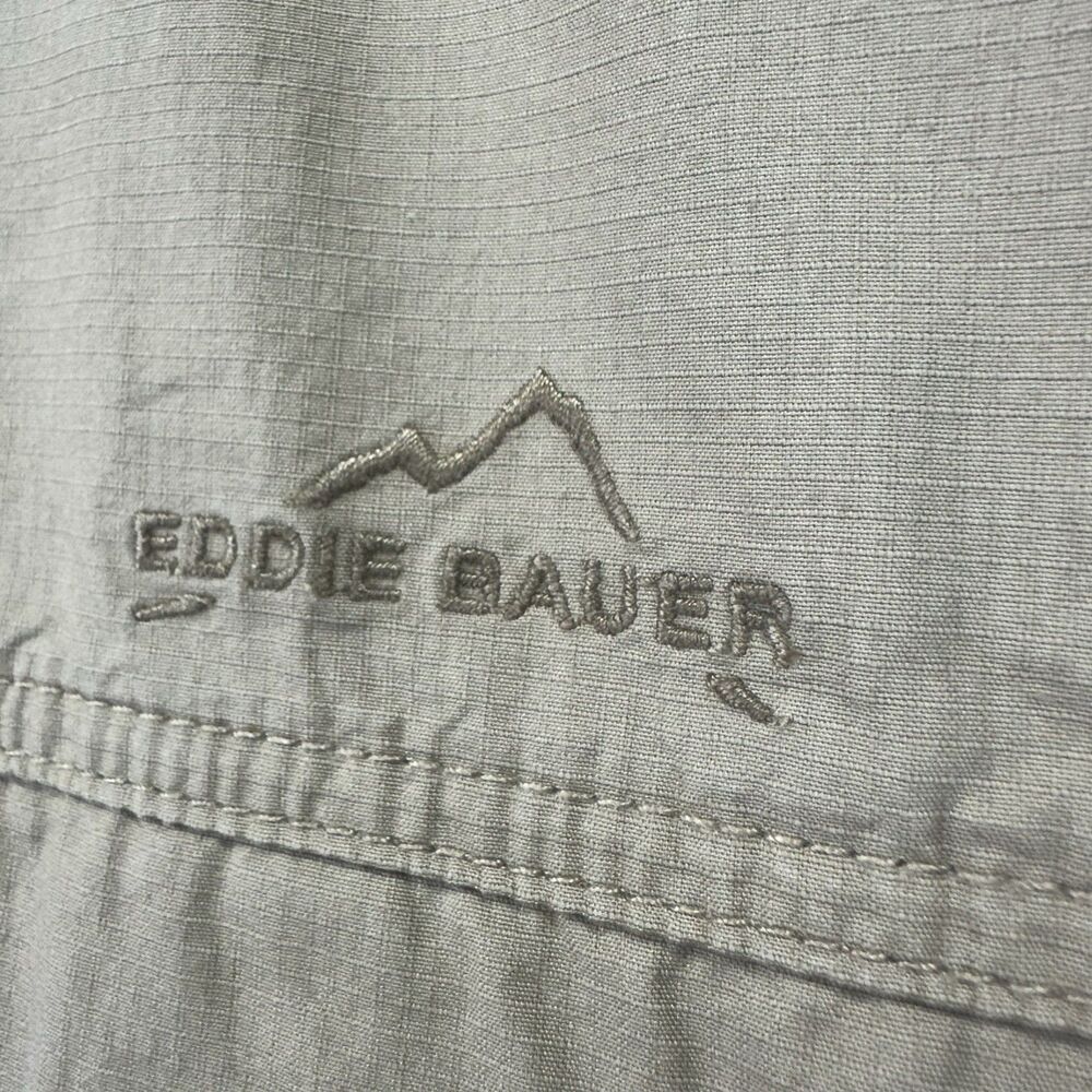 Eddie Bauer Shirt Mens XXL Beige Short Sleeve Chest Pockets Button Up Collared - Picture 8 of 12